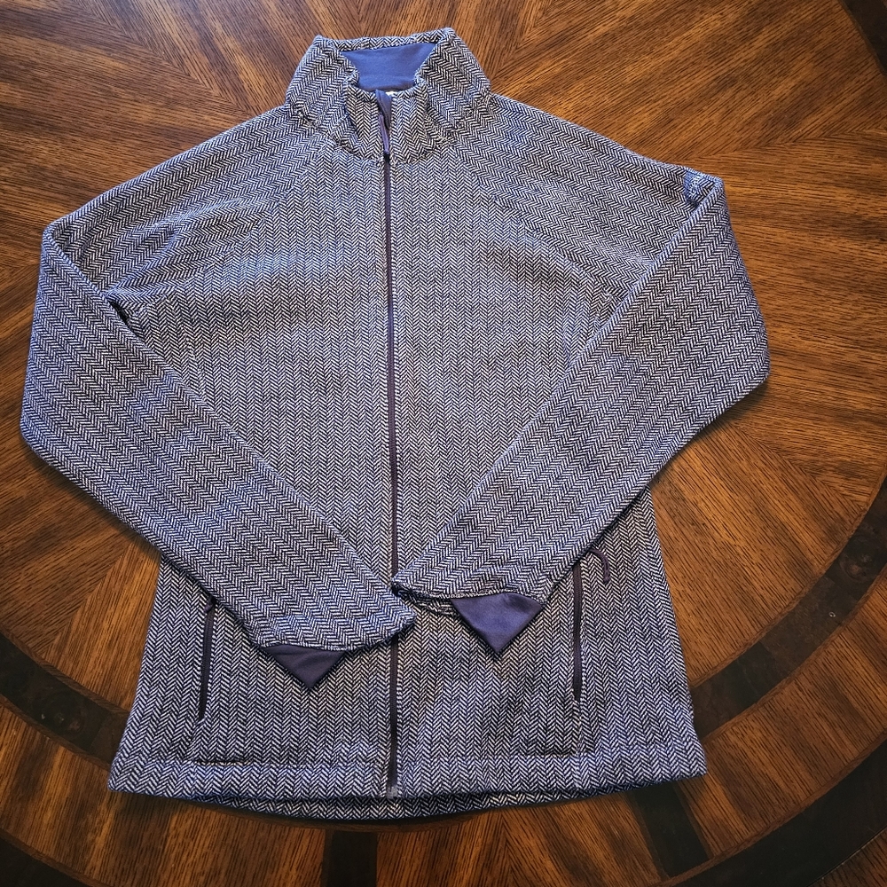 Columbia Women's Purple And Gray Herringbone Jacket Size L
